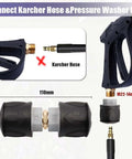 Pressure Washer Adapter For Karcher K2 To K7 M22 14mm Brass Hose Coupler Quick Connect Hose Connector for Karcher Series shown