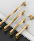 Set of 10 Pack 5 Inch Champagne Bronze Knurled Cabinet Pulls for cupboards and drawers, showcasing durable zinc alloy and easy installation.