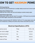 Guide on maximizing power from a 100W Portable Foldable Solar Panel Kit With Separate Controller And Dual USB For RVs Vans Tents Camping
