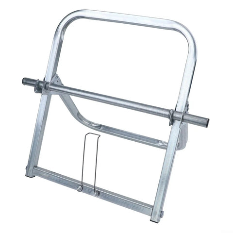 Heavy Duty Steel Cable Reel Dispenser Rack Delivers Tangle Free Cord Management With Smooth Rolling Base close-up of steel frame design.