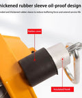 Retractable Tool Balancer With Self Locking Design, 1.5m Wire Rope, Heavy Duty Hook, Adjustable Hanging Retractor, 50-60kg Capacity, Aluminum Alloy Shell, Light Yet Tough Pro Grade Workshops close-up with rubber cover and insulated hook