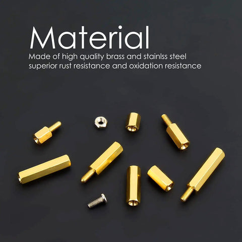134 Piece Raspberry Pi Standoff Kit With M3 Spacers, Brass Standoffs, Stainless Steel Screws And Nuts, Includes Handy Storage Box For Raspberry Pi, Pi 5, PCBs And M.2 NVMe PCIe Board Projects brass standoffs and screws