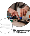 Hands using Five Piece Quadcopter Prop Removal Tool Kit for Hexacopters and Drones Easy Disassembly and Maintenance, tools shown.