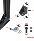 20 Sets Black 2020 Series Aluminum Extrusion Corner Bracket Kit Includes 20 Right Angle Connectors And 40 M5 T Slot Nuts And Screws