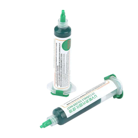 Green UV Curing Solder Mask Ink For PCB Repair Two Pieces Solder Resist Ink Insulation Tubes
