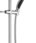 Chrome ActivTouch Slide Bar Hand Shower With Pause Feature, Water-Saving Design, Easy-Clean Rubber Spray Holes mounted on wall