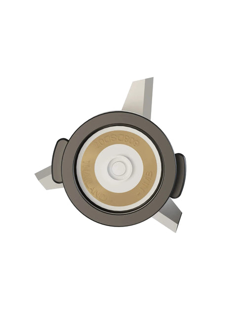 Top view of Commercial Food Processor Blade Assembly OEM Replacement Part with durable steel blades for heavy duty kitchen use