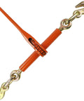 Beefy Ratchet Style Load Binder With Two Grab Hooks 7100 Lb Safe Working Load Fits 5/16 Or 3/8 Inch Grade 70 And Grade 80 Chain