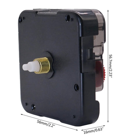 12888 Clock Replacement Movements No-Hassle Easy Installation Swing Mute Movement detailed view with dimensions