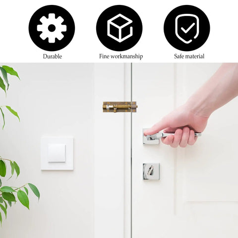 Image of Heavy Duty Stainless Steel Rust Resistant Snap Lock For Door Gate Garage And Shed With Padlock Hole installed on a door.