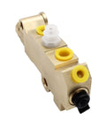 PV2 brass proportioning valve for drum brakes; front/rear drum brakes compatibility, yellow seals and white actuator