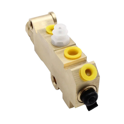 PV2 brass proportioning valve for drum brakes; front/rear drum brakes compatibility, yellow seals and white actuator