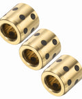 Top Shelf Brass Sleeve Bearings Three Pack Featuring Hella Smooth Graphite Bushings Eight Millimeter Bore By Fifteen Millimeter Diameter Self Lube Design Perfect For Clean Robot Builds And Diy Projects.