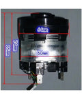 Premium 400W Brushless Fan Motor Compatible With Multiple Dust Collection Systems And Vacuum Cleaners For Industrial Dust Catchers Long Lasting Performance High Efficiency Cleaning Equipment Replacement Part with labeled dimensions.