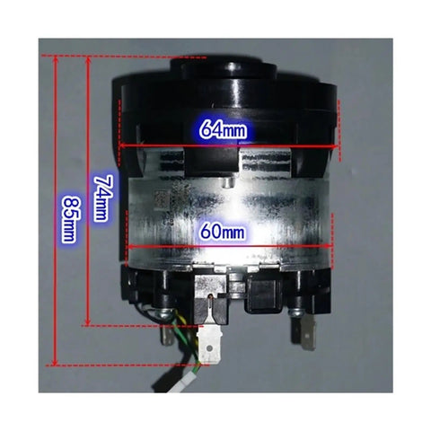 Premium 400W Brushless Fan Motor Compatible With Multiple Dust Collection Systems And Vacuum Cleaners For Industrial Dust Catchers Long Lasting Performance High Efficiency Cleaning Equipment Replacement Part with labeled dimensions.