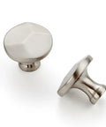 Brushed Nickel Round Cabinet Knobs Featuring Solid Zinc Construction And Easy Grip Design, 15 Pack Of Hella Durable Drawer Pulls for kitchen upgrades.