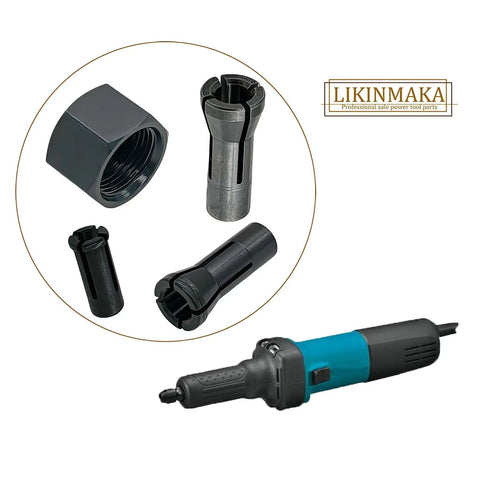 Collet Cone Set For Die Grinders Five Piece Kit with various cones and nut, includes parts for precise grinding and polishing applications.