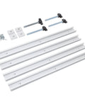 Aluminum T Track Miter Slot Jig 48 Inch With Double Cut Profile, predrilled holes, screws, woodworking accessories, heavy-duty aluminum alloy