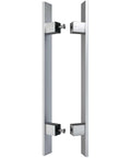 36 Inch Barn Door Push Pull Handle Heavy Duty Grade 304 Stainless Steel Brushed Finish Square Commercial Door Pull Set