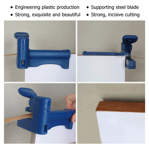 Boss Level Woodworking Edge Trimmer Kit With Twin Handles For Razor Flat Flush Cuts and Dead On Edge Banding on cabinetry.