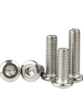 304 Stainless Steel Flat Hex Socket Head Furniture Rivet Screws Connectors Bolts Set M3 M8 80mm Length