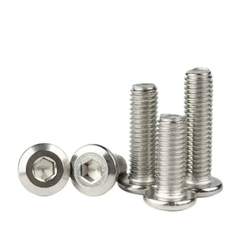 304 Stainless Steel Flat Hex Socket Head Furniture Rivet Screws Connectors Bolts Set M3 M8 80mm Length