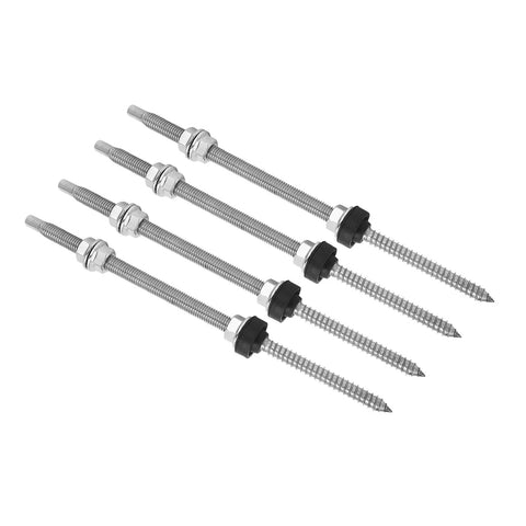 Rock Solid Four Pack Stainless Steel Double Head Screws For Solar Panel Mounting, heavy duty installation hardware.