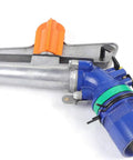 The Ultimate Workhorse 2 Inch Adjustable Irrigation Sprinkler Spray Gun with zinc alloy construction and orange connector.