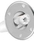 White Washer Control Knob Replacement Dial 2 Inch Wide 1.75 Inch High Snap On Fit For Most Washers No Fuss Easy Install Replaces 1264403 AP3994965 AH1482286 EAP1482286 PS1482286, white plastic and chrome ring
