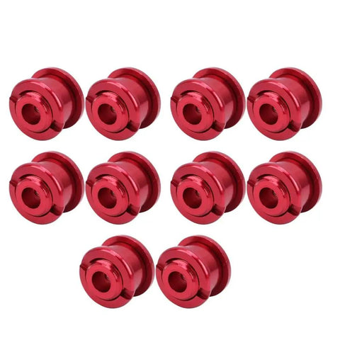 M8 Aluminum Chainring Bolts, 10 Pieces, Ultra Lightweight Single Speed Crankset Fasteners For Mountain And Road Bikes, Durable Alloy, Red