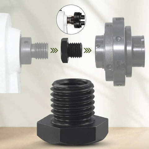 Pro Grade Lathe Headstock Spindle Adapter 18mm 2.5 To 1.8 TPI Thread Chuck Insert for CNC machines, front view