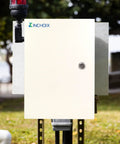 Outdoor Electrical Box 12 By 12 By 8 Inches NEMA 4X Steel Enclosure Waterproof Lockable Junction Box in outdoor environment