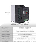 440V 11KW 3-Phase VFD Variable Frequency Drive For Motor Speed Control Inverter Heavy Duty 3HP 2.2kW Industrial Grade With Built In Protection And PLC Ready Control For Smooth Start And Precise Speed Regulation, 145x155x82mm