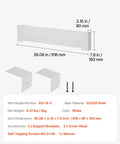 Heavy Duty Baseboard Heater Cover 3 Ft For Easy Bedroom Replacement Steel Front Panel Cover White Finish dimensions and parts diagram