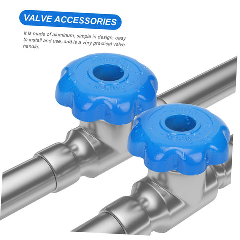 Six Piece Valve Handwheel Handles Set For Angle And Globe Valves Outdoor Ready with blue polished grips