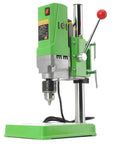 Heavy Duty 710W Bench Drill Stand For Hand Drill, Mini Electric Drill Press shown with green metal frame and 1-13mm chuck