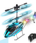 Indoor 2.4G RC Helicopter With LED Lights And Altitude Hold For Kids 12 Plus And Adults One Key Takeoff And Landing No Assembly