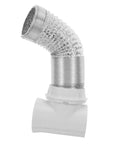 Zerodeko 4 Pc Dryer Vent Hose Connector Kit W/ 16 Ft Flexible Aluminum Film Hose And Abs Coupling For Laundry Install To Stop Leaks Keep Air Flow Smooth And Super Secure. 16 ft aluminum dryer vent hose with ABS coupling
