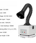 Top Shelf Solder Fume Extractor With Dual Layer Activated Carbon Filter Kicks Toxic Shop Smoke Right Out Brings Legit Clean Air And Zero Noise To Welding Marking Engraving Setup with flexible arm and control panel.
