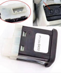 Slick Oem Style Aux To Usb Audio Media Adapter For Chevrolet Bolt EV Malibu Equinox 2016 2018 close-up view showing connector details.