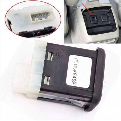 Slick Oem Style Aux To Usb Audio Media Adapter For Chevrolet Bolt EV Malibu Equinox 2016 2018 close-up view showing connector details.
