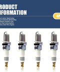 4 Pack Spark Plugs Replacement BKR5EIX11 5464 spark plug set for Audi Q7, VW CC, Toyota Yaris 2009 shown in packaging