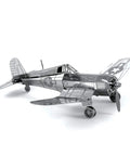 F4U Corsair 3D Metal Model Kit Unassembled No Glue No Solder Needed Easy Clip From Metal Sheets aircraft side view