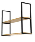 Seriously Sturdy Floating Shelf Brackets With Complete Screw Set Black 3 Pack Thick Metal Ceiling Mount supports two-tier shelf.