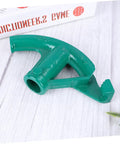 Two Piece Copper Tubing Bender Set Manual Pipe Bending Tool For Professional Plumbing And Electrical Projects Easy Flex Elbow Maker Durable Steel Construction Heavy Duty HZWMQDLF, green steel elbow maker tool, angled view.
