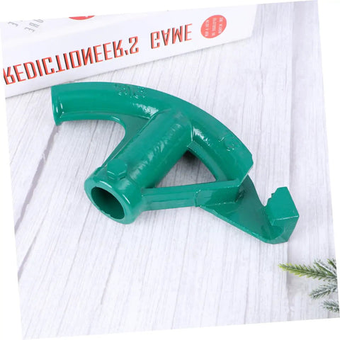 Two Piece Copper Tubing Bender Set Manual Pipe Bending Tool For Professional Plumbing And Electrical Projects Easy Flex Elbow Maker Durable Steel Construction Heavy Duty HZWMQDLF, green steel elbow maker tool, angled view.