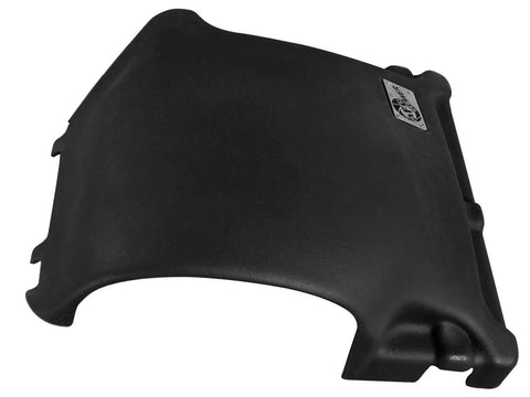 Stealthy Black Vacuum Form ABS Intake System Cover For BMW 335i Xi E9x shown from top angle, no cutting or drilling needed.