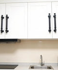 Kitchen cabinets with 10 Pack 5 Inch Black Cabinet Drawer Pulls Zinc Alloy 128mm Kitchen Dresser Handles For Cabinets Drawers Wardrobes Cupboards Closet Doors No Hassle Easy Install Hardware