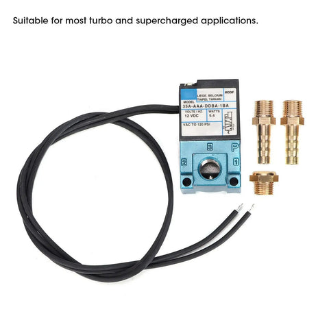 3 Port Electronic Boost Controller With PWM Precision, 12V DC Solenoid, accessories, enhances turbocharged engines, universal fit