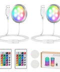 Dope 3D Printer LED Lamp Kit 001 with 24 key remote, USB cables, and packaging, showcasing 16 color RGB lighting for enclosures.